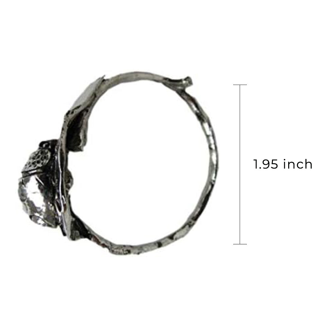 Napkin Rings in Silver Nickel Finish Ladybug Design - Set of 4