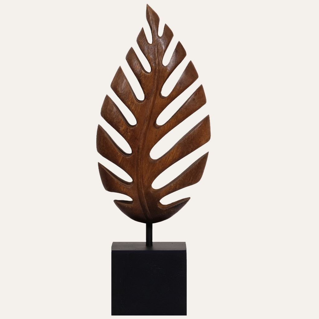 Madilyn Leaf – Hand-Carved Wooden Sculpture, Artistic Home Décor, Gift for Mom