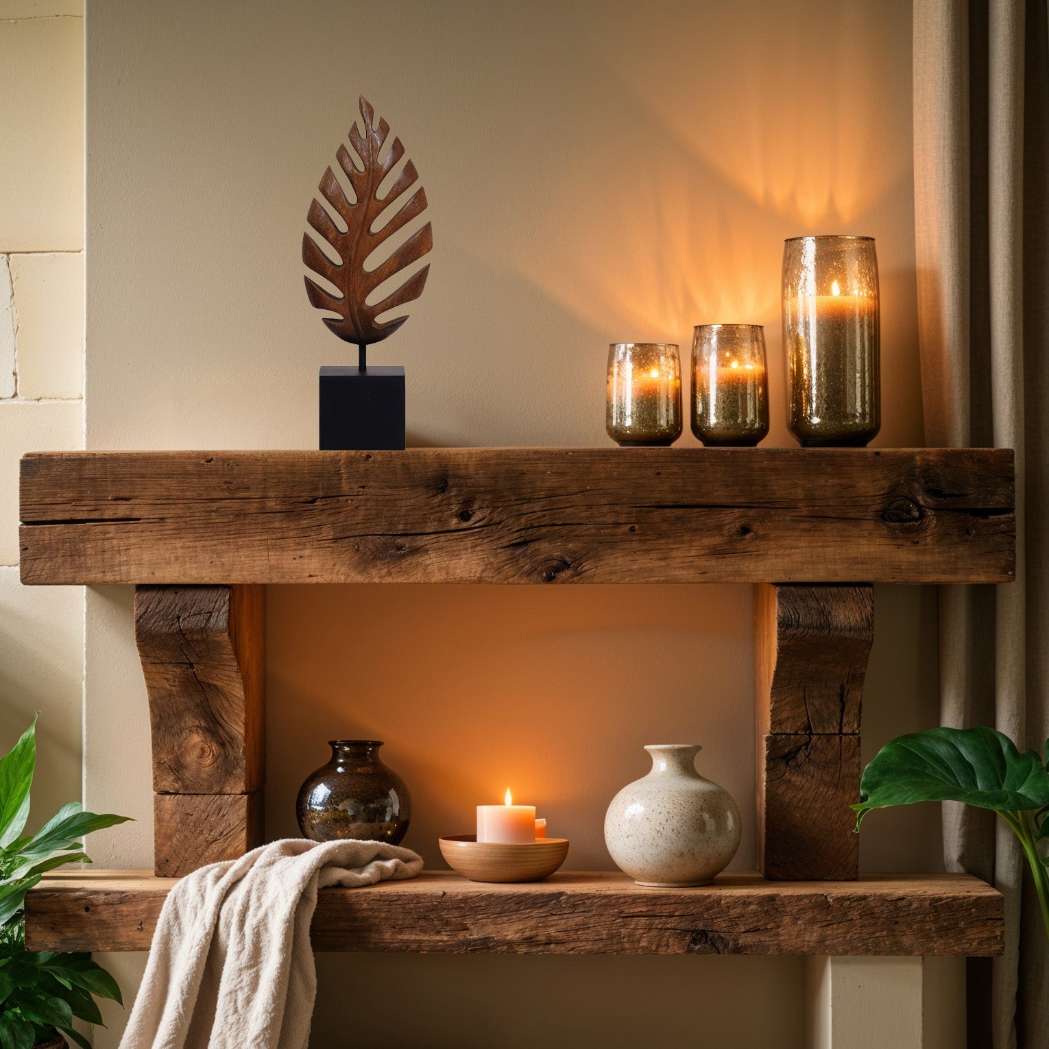 Madilyn Leaf – Hand-Carved Wooden Sculpture, Artistic Home Décor, Gift for Mom