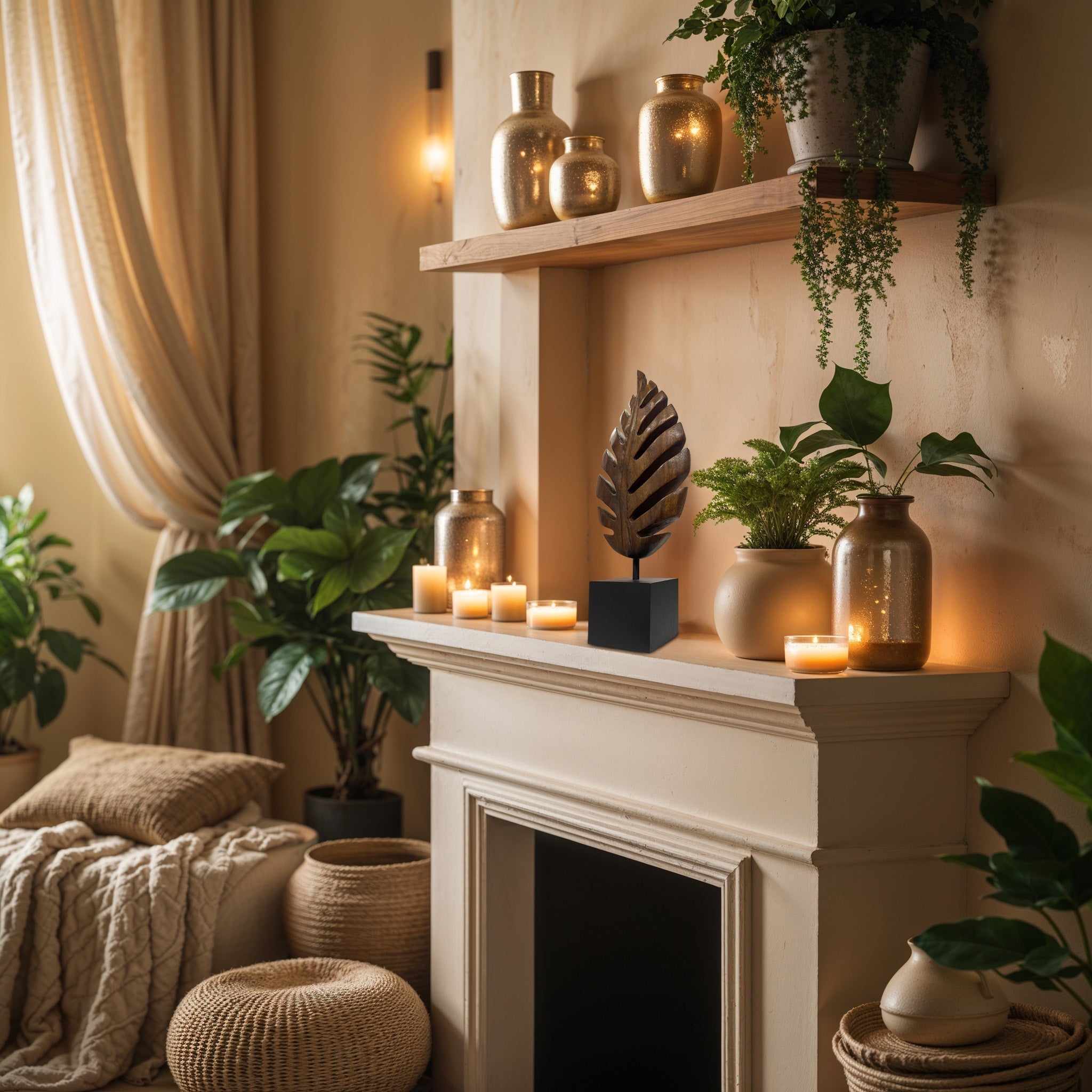 Madilyn Leaf – Hand-Carved Wooden Sculpture, Artistic Home Décor, Gift for Mom