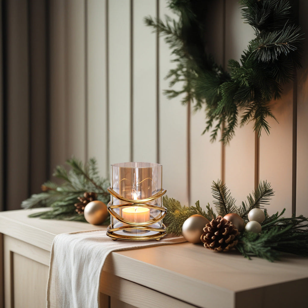 Swirl Design Candle Holder - Medium