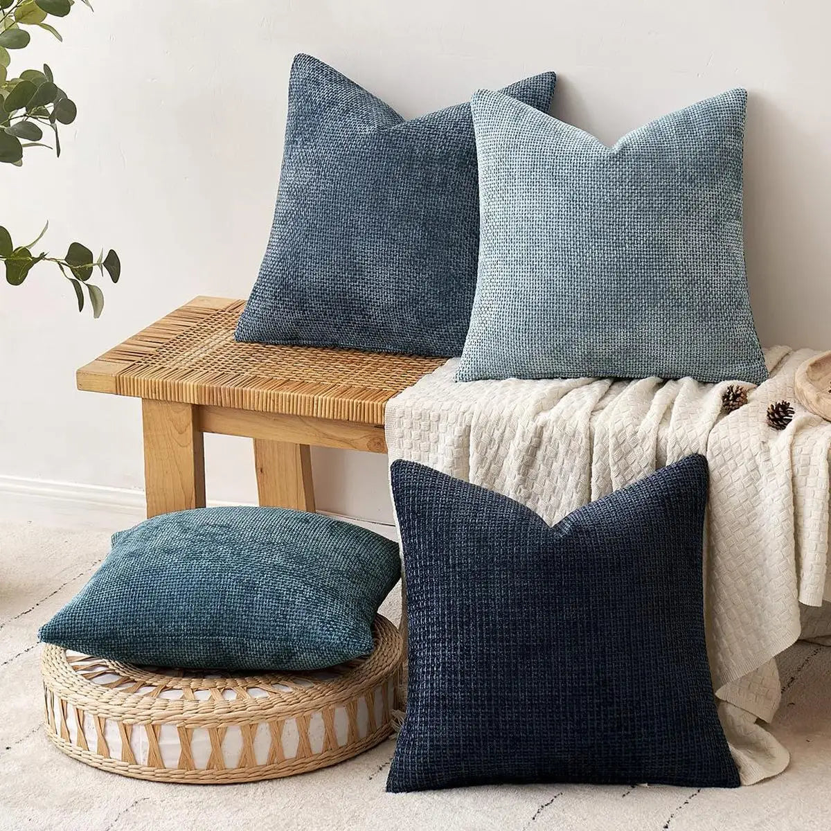 Chenille Throw Pillow Cover Decorative