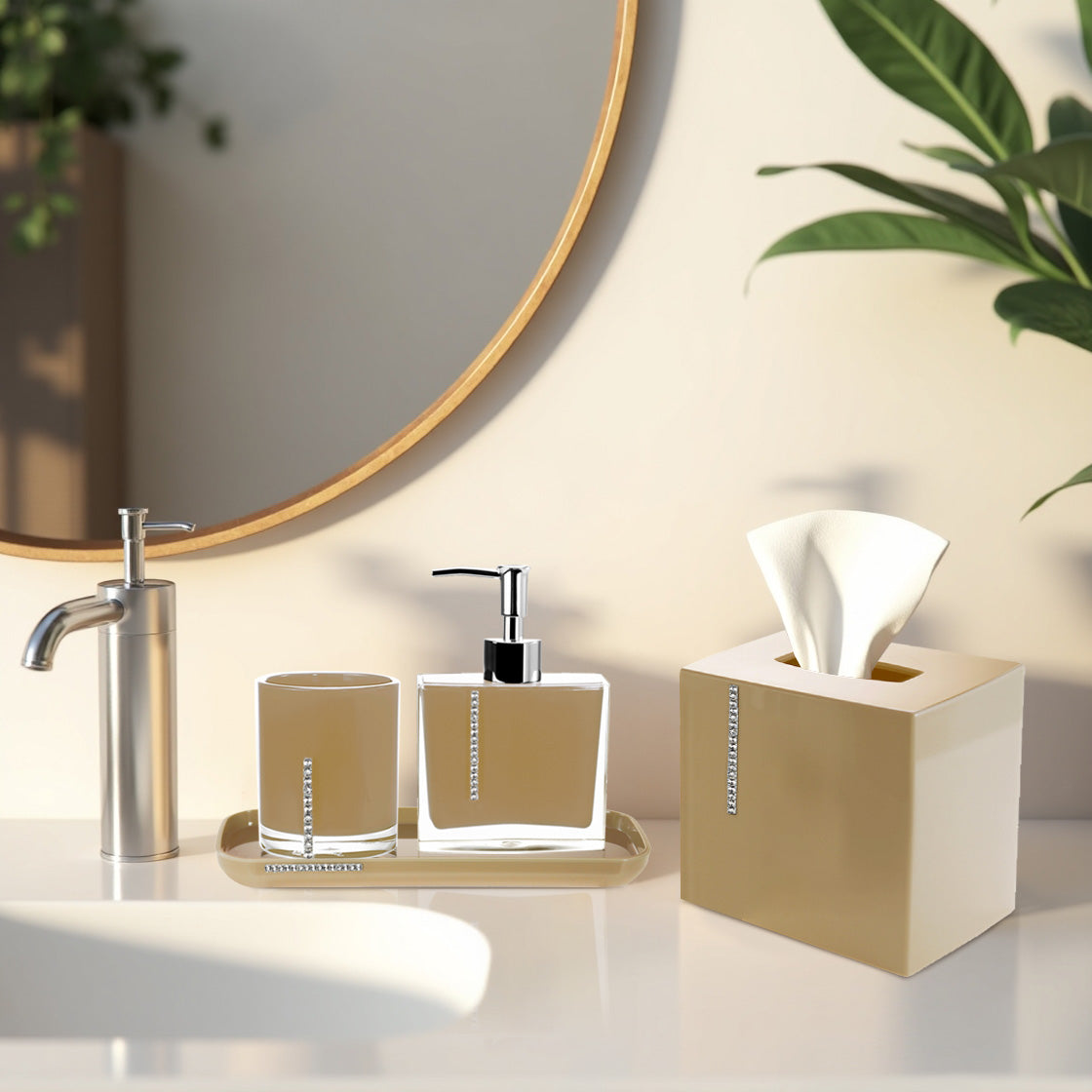 The Mcclary Collection - Elegant Modern Bathroom Décor Accessories Set of 4