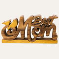 Eternal Love Mom – Handmade Wooden Sculpture, Artistic Mother’s Day Home Decor