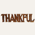 Thankful Wooden Sculpture – Hand-Carved Gift of Gratitude | Decozen Luxe, Gift for Mom