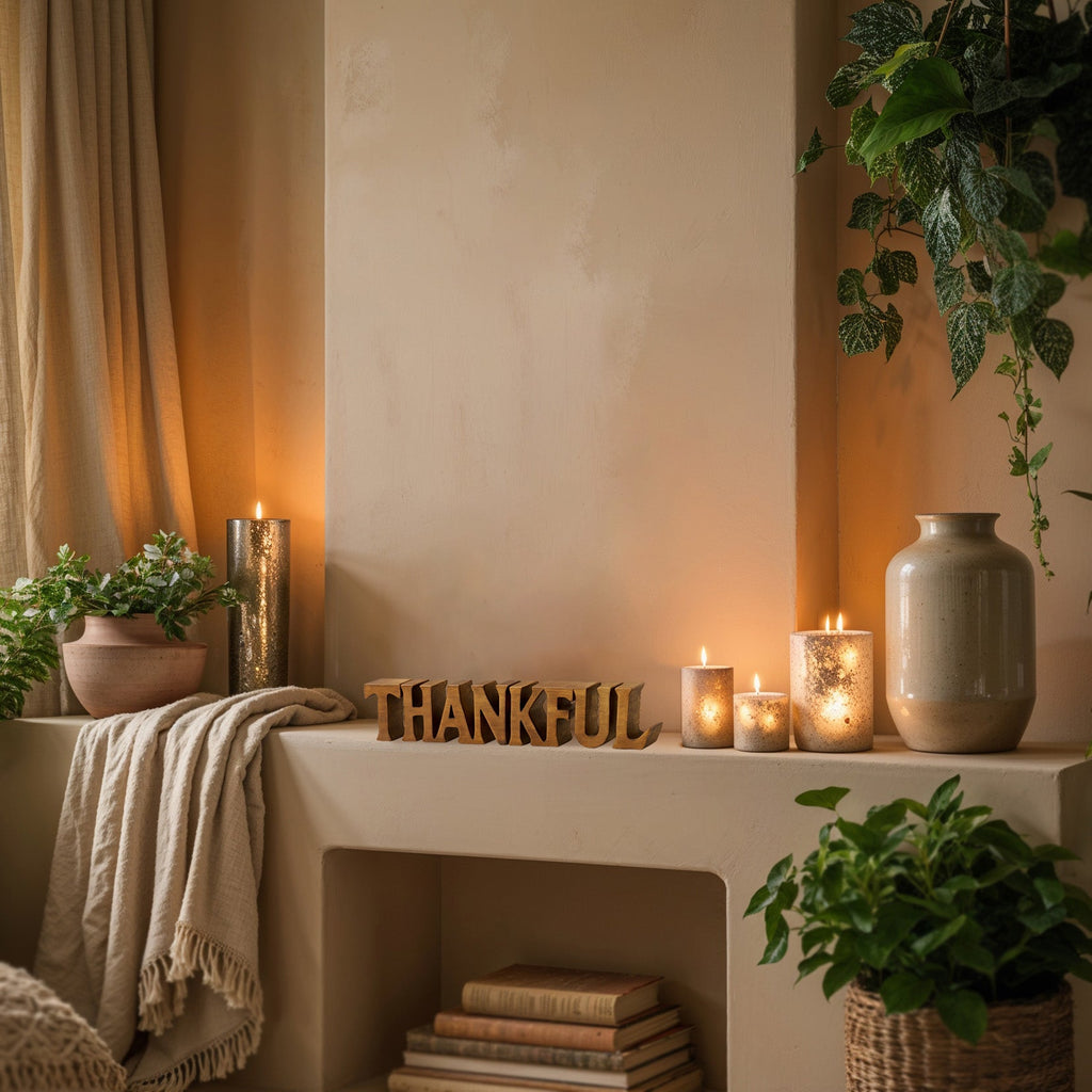 Thankful Wooden Sculpture – Hand-Carved Gift of Gratitude | Decozen Luxe, Gift for Mom