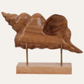 Shell Wooden Sculpture – Handmade Coastal Home Decor | Decozen Luxe, Gift for Mom