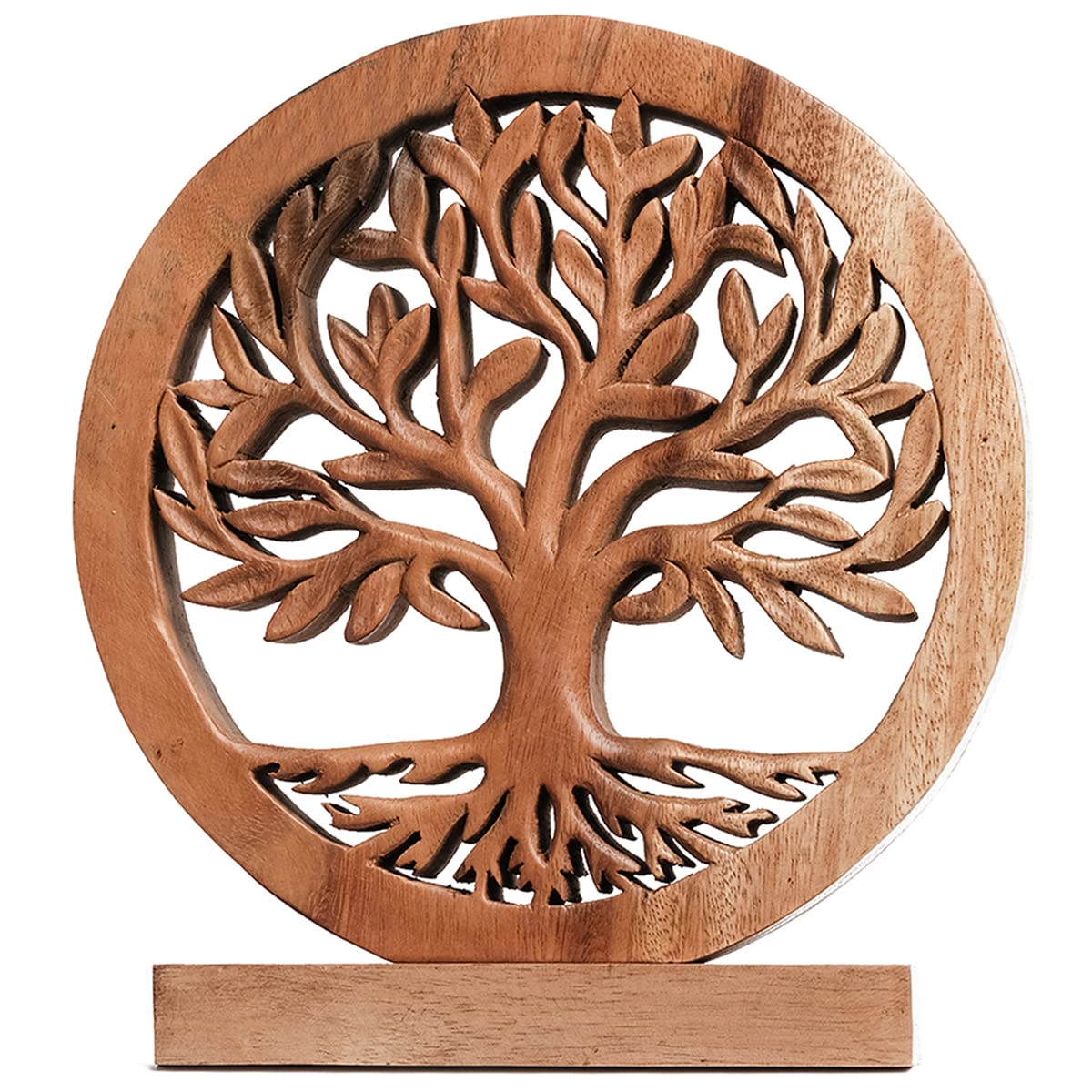 Cloverly Tree of Life Wooden Sculpture(Medium) – Handmade Decorative Art | Decozen Luxe, Gift for Mom