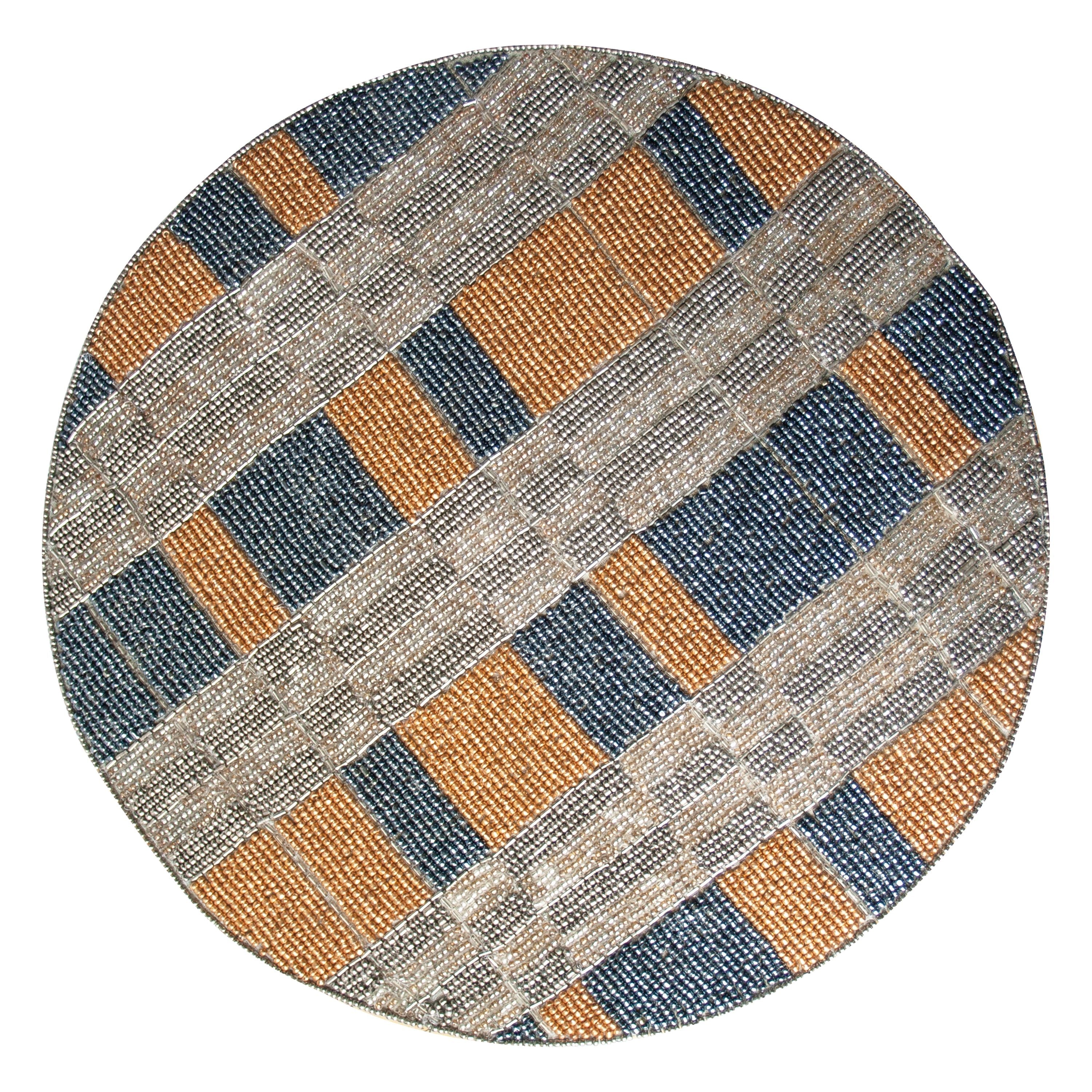 Luna Crest – Elegant Beaded Placemats, Luxurious Decorative Dining Table Décor 14 inch