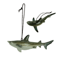 Shark Ornament – Coastal Resin Décor (4.5"L x 2.5"W)