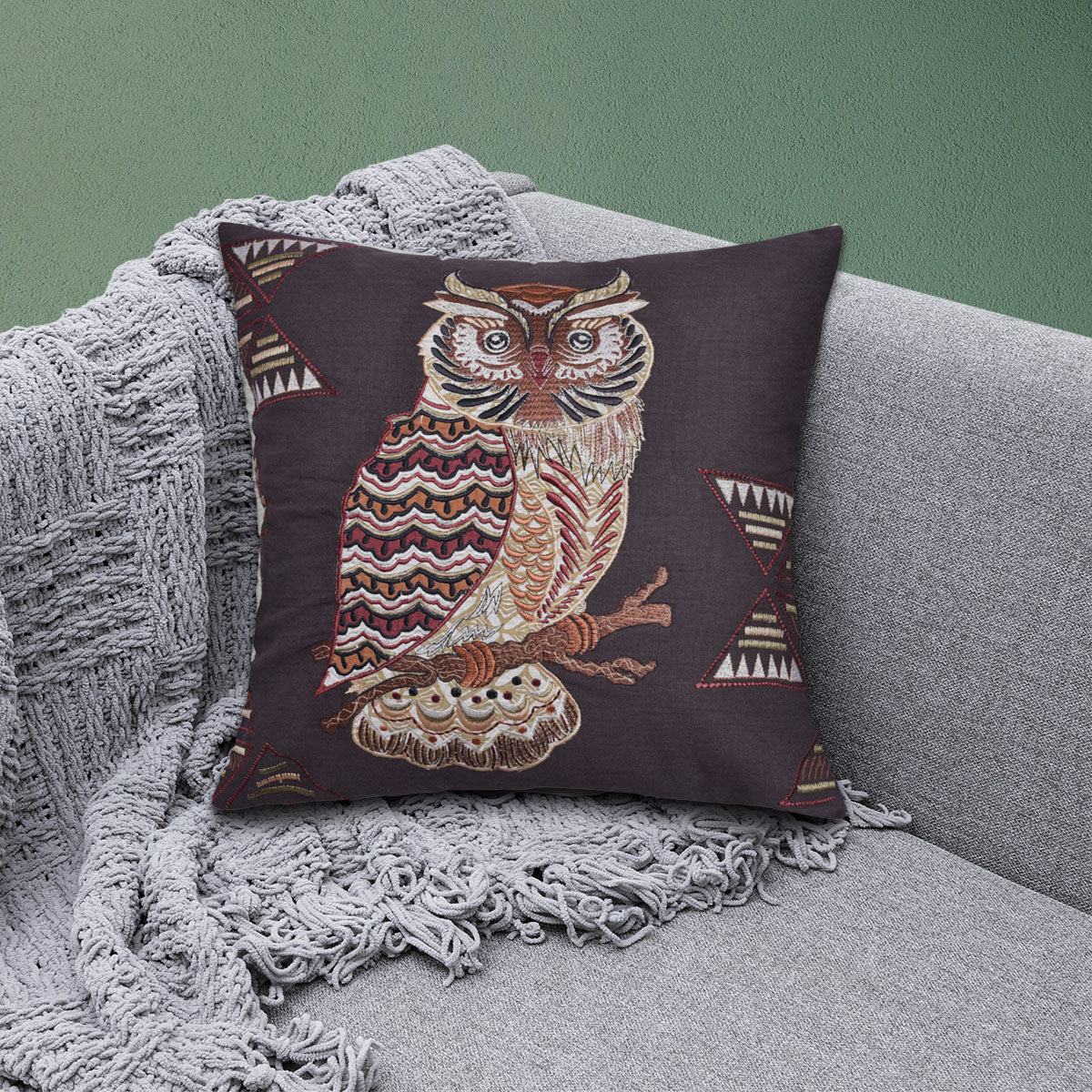 Owl Printed Design Throw Pillow Covers