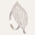 Silver Leaf – Napkin Rings in Silver Leaf Design, Elegant Decorative Dining Table Décor