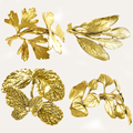 Golden Harmony – Napkin Rings in Gold Leaf Design, Elegant Decorative Dining Table Décor
