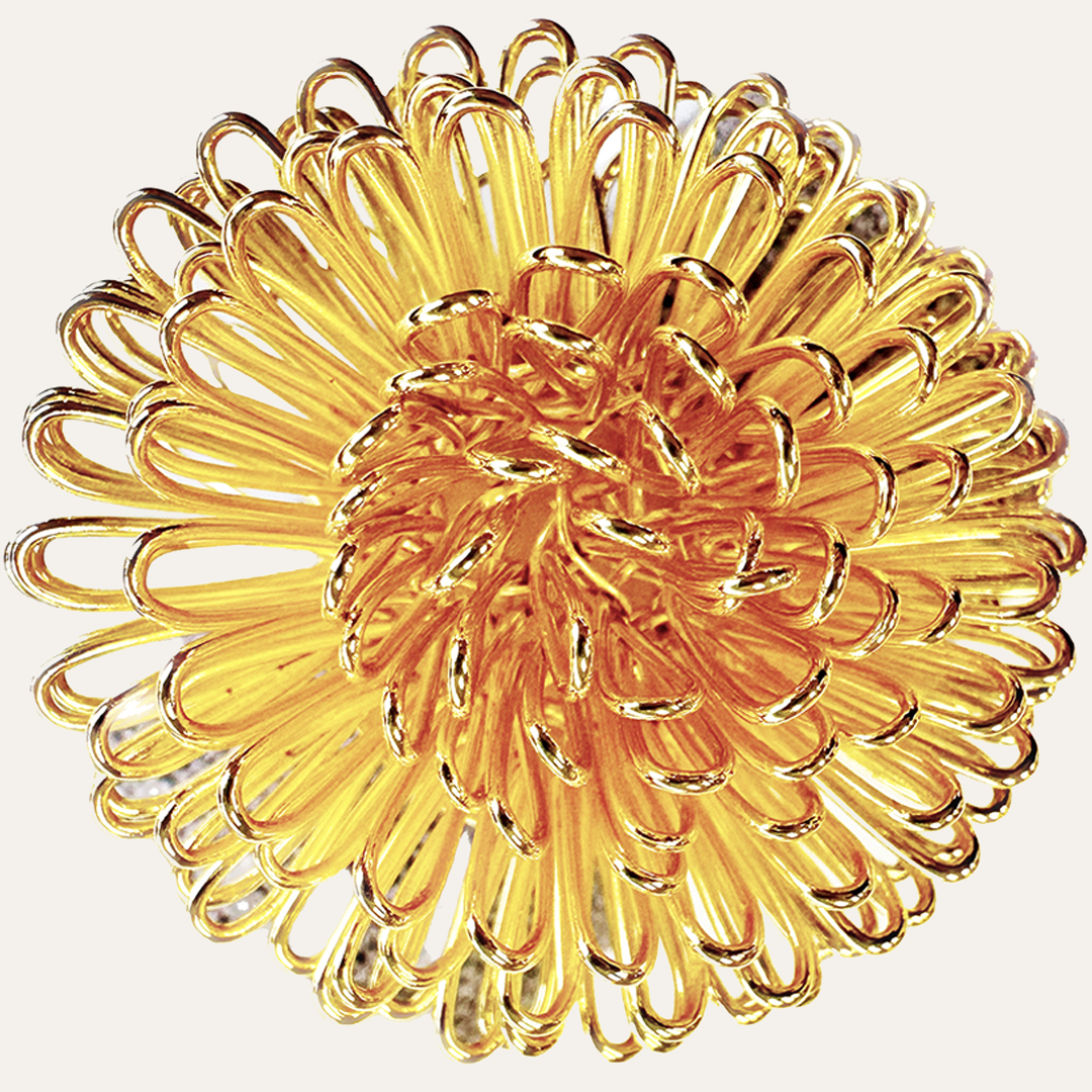 Floral Grace – Napkin Rings in Gold Floral Design, Artistic Decorative Dining Table Accent