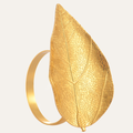 Leaf Harmony – Napkin Rings in Gold Leaf Design, Artistic Decorative Dining Table Accent