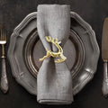Golden Reindeer – Napkin Rings in Gold Reindeer Design, Elegant Decorative Dining Table Décor